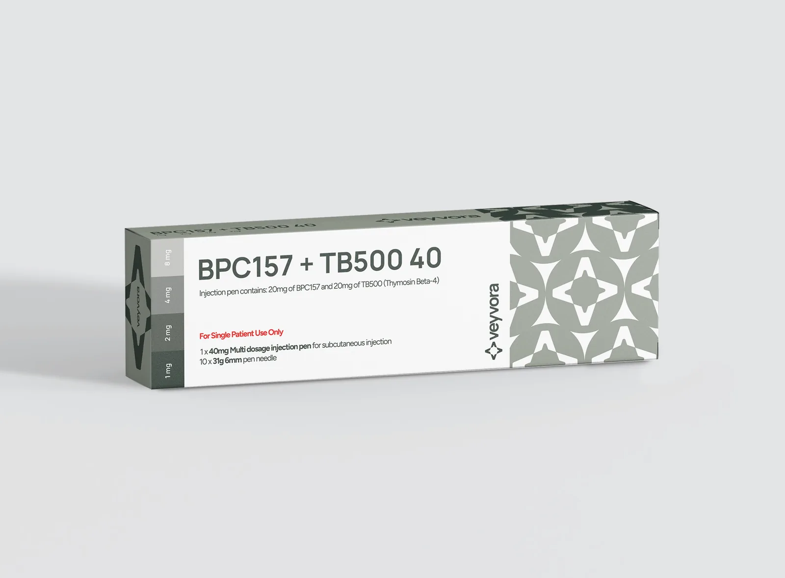 BPC-157 + TB-500 40 click pen box, Veyvora
