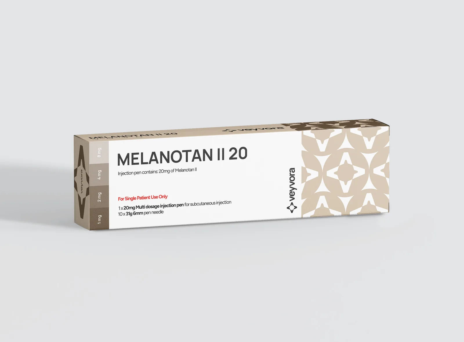 Melanotan II 20 click pen box, Veyvora