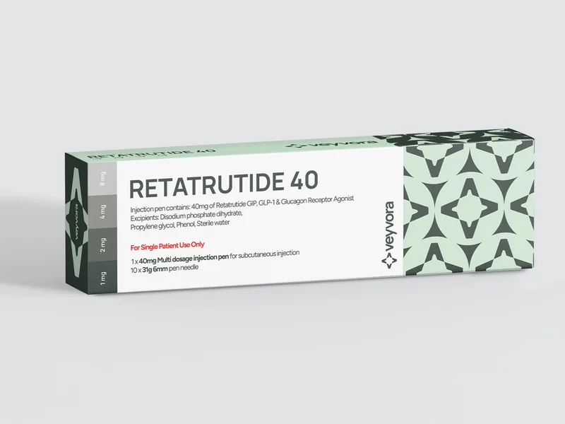 Retatrutide 40 click pen box, Veyvora