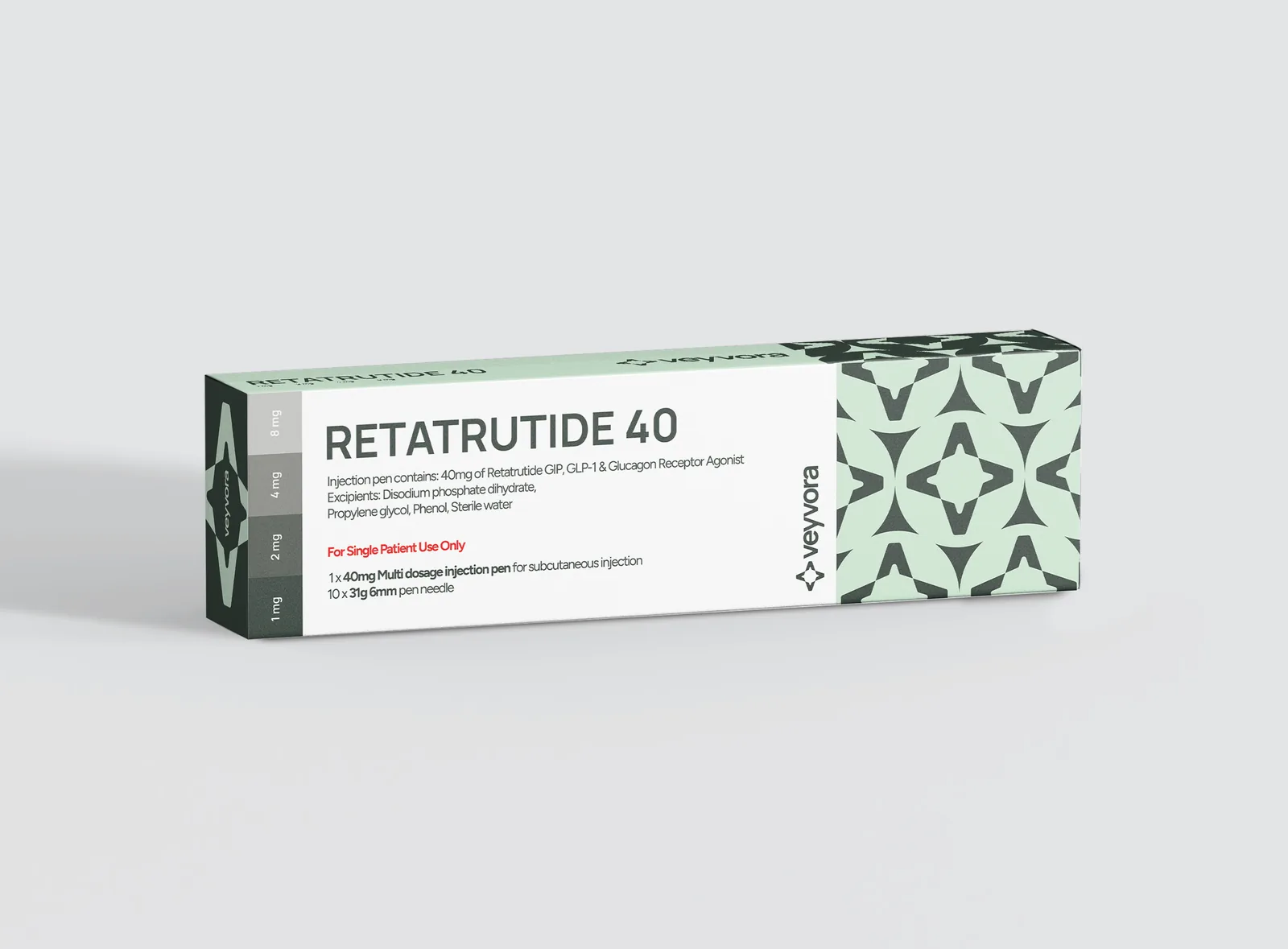 Retatrutide 40 click pen box, Veyvora