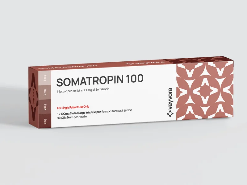 Somatropin 100 click pen box, Veyvora