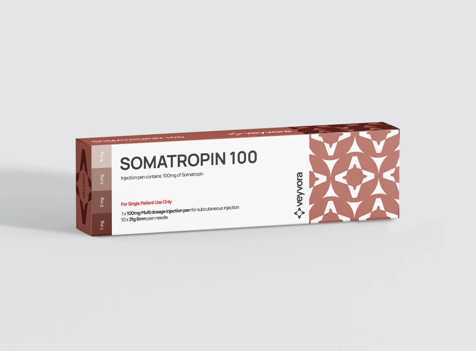 Somatropin 100 click pen box, Veyvora